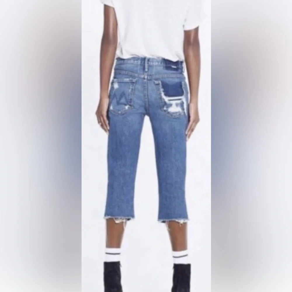 MOTHER Superior Tomcat Knickers Capris  Your Treat Or Mine Button Fly Mid Rise
